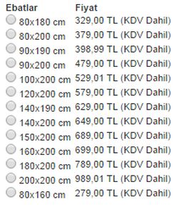 Visco-Pro Range 3d yatak fiyatları